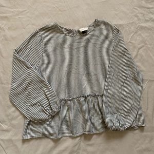 Universal Thread Striped Peplum Top